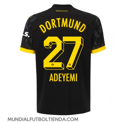 Camiseta Borussia Dortmund Karim Adeyemi #27 Segunda Equipación Replica 2023-24 mangas cortas